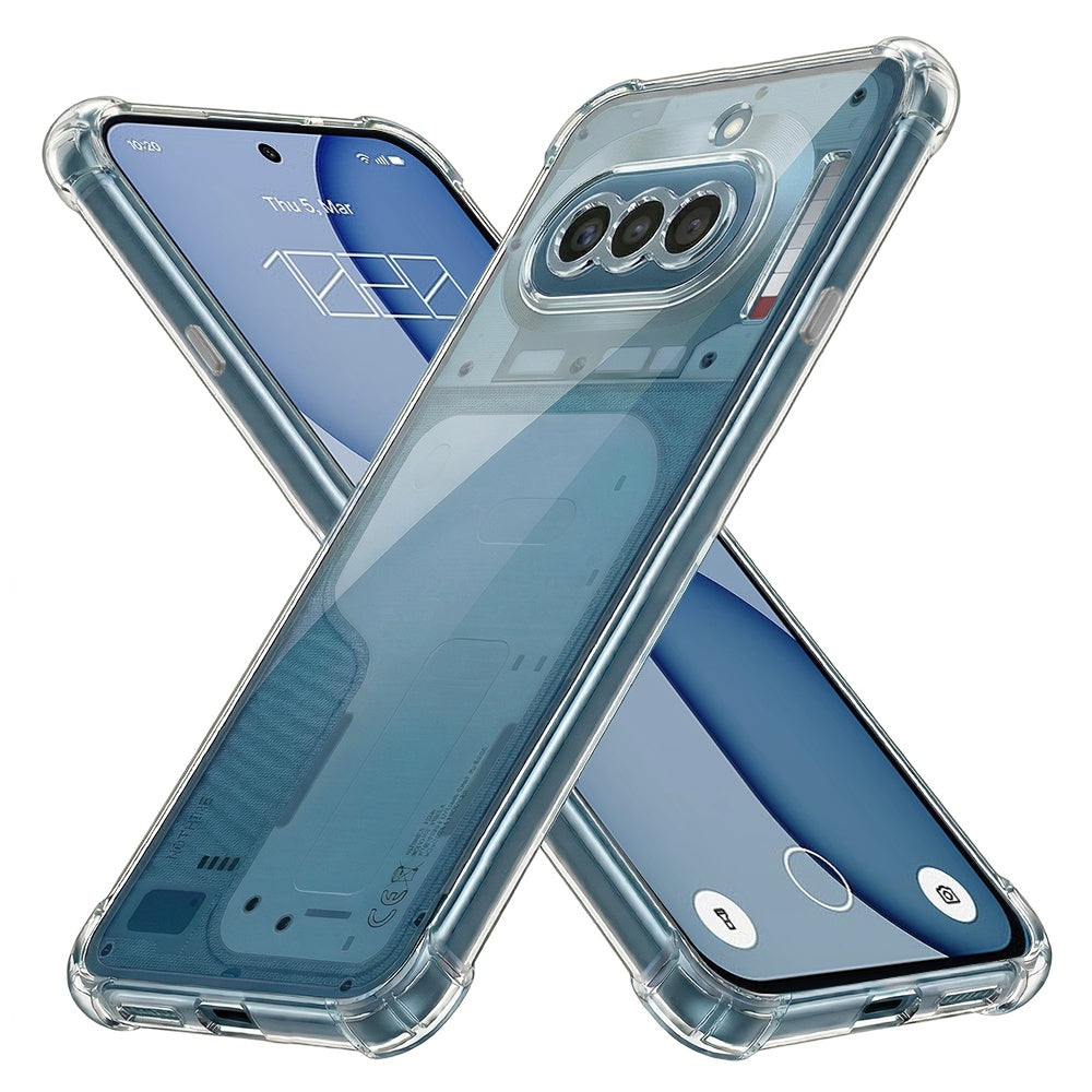 Kotelo Nothing Phone (4a) -puhelimelle, Techsuit, Iskunkestävä Kirkas, Läpinäkyvä