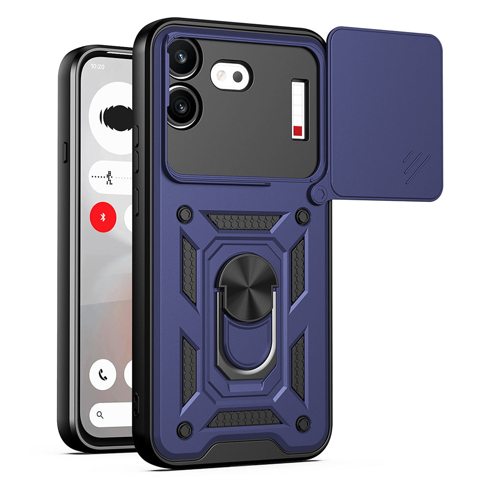 Kuori Nothing Phone (4b):lle, Techsuit, CamShield, Sininen