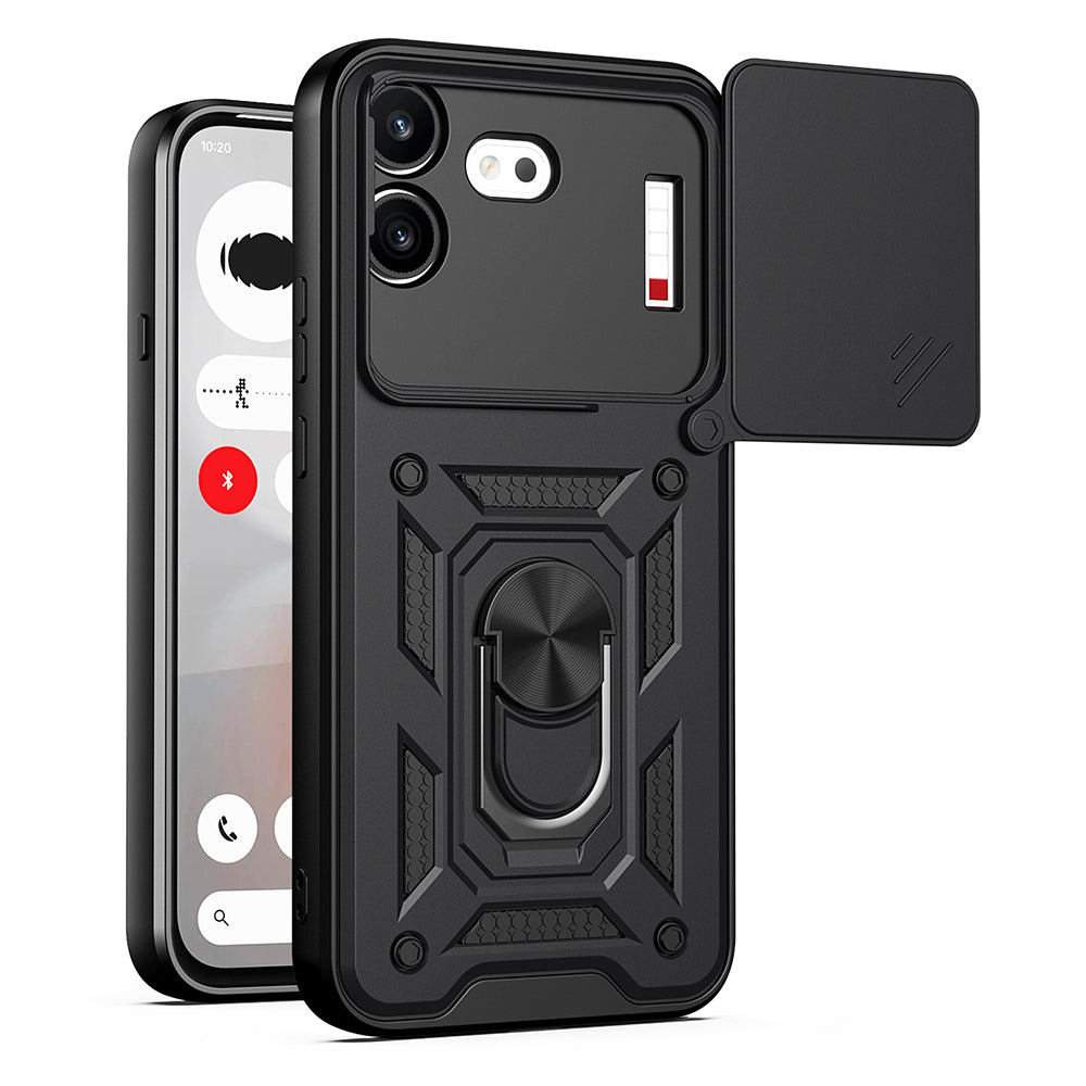 Kuori Nothing Phone (4b):lle, Techsuit, CamShield, Musta