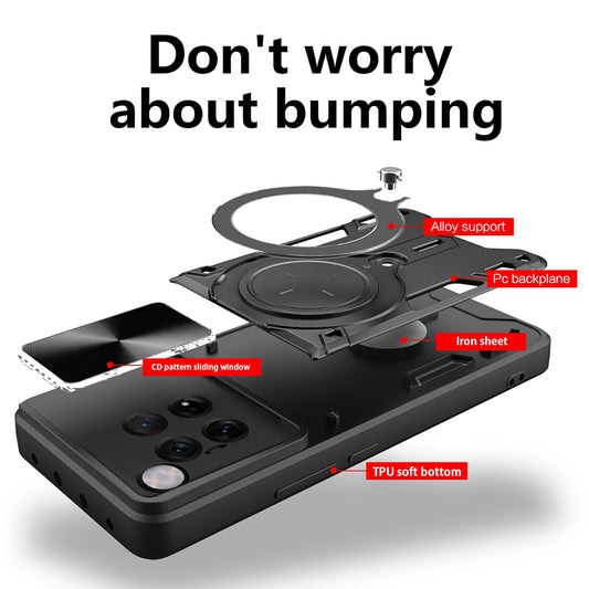 Kuori OnePlus 12:lle, Techsuit, CamGuard Pro, Musta