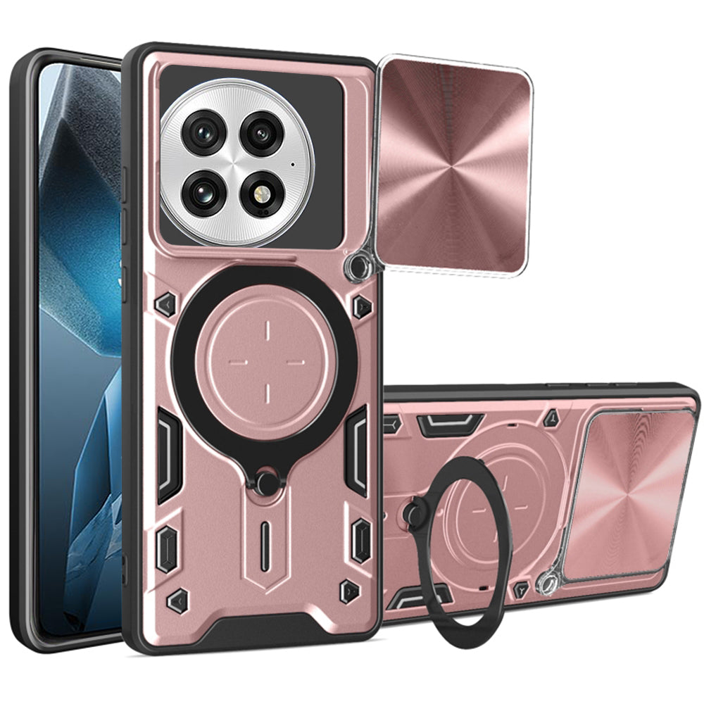 Kuori OnePlus 13:lle, Techsuit, CamGuard Pro, vaaleanpunakultainen