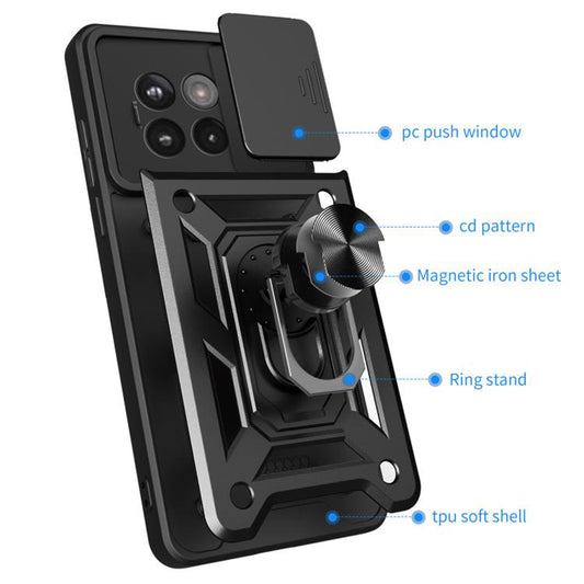 Kuori OnePlus 13R:lle, Techsuit, CamShield, Musta
