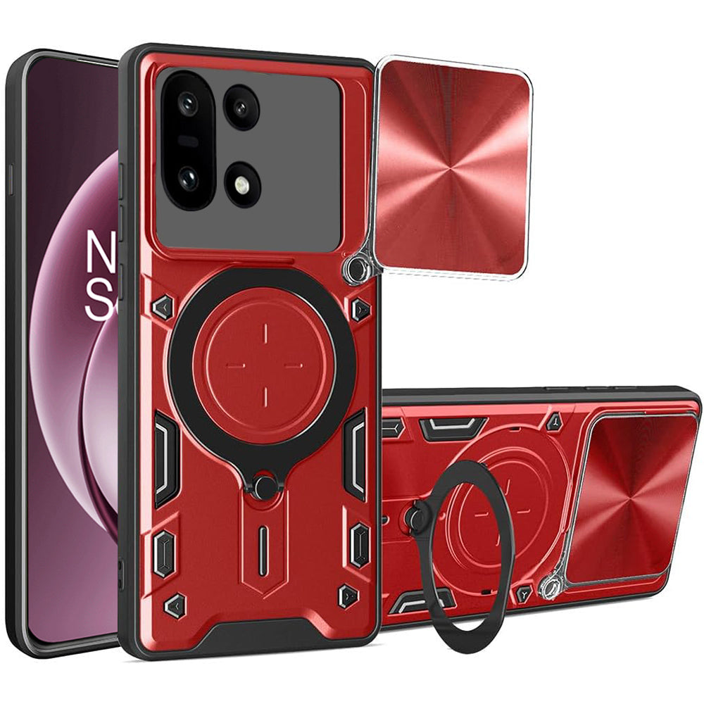 Kotelo OnePlus 15:lle, Techsuit, CamGuard Pro, Punainen