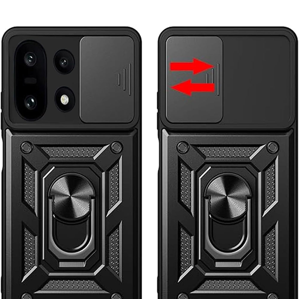 Kotelo OnePlus 15:lle, Techsuit, CamShield, Musta