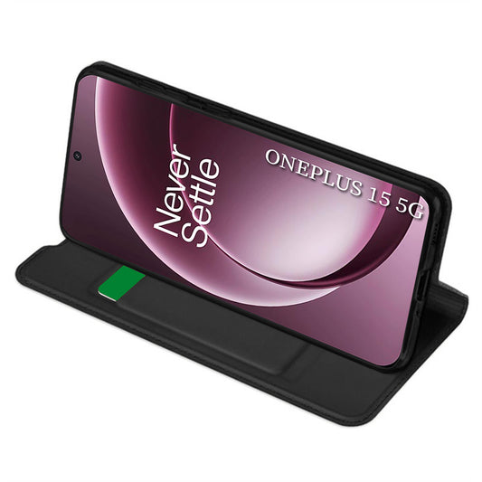 Suojakotelo OnePlus 15:lle, Techsuit, Magskin Book, Musta