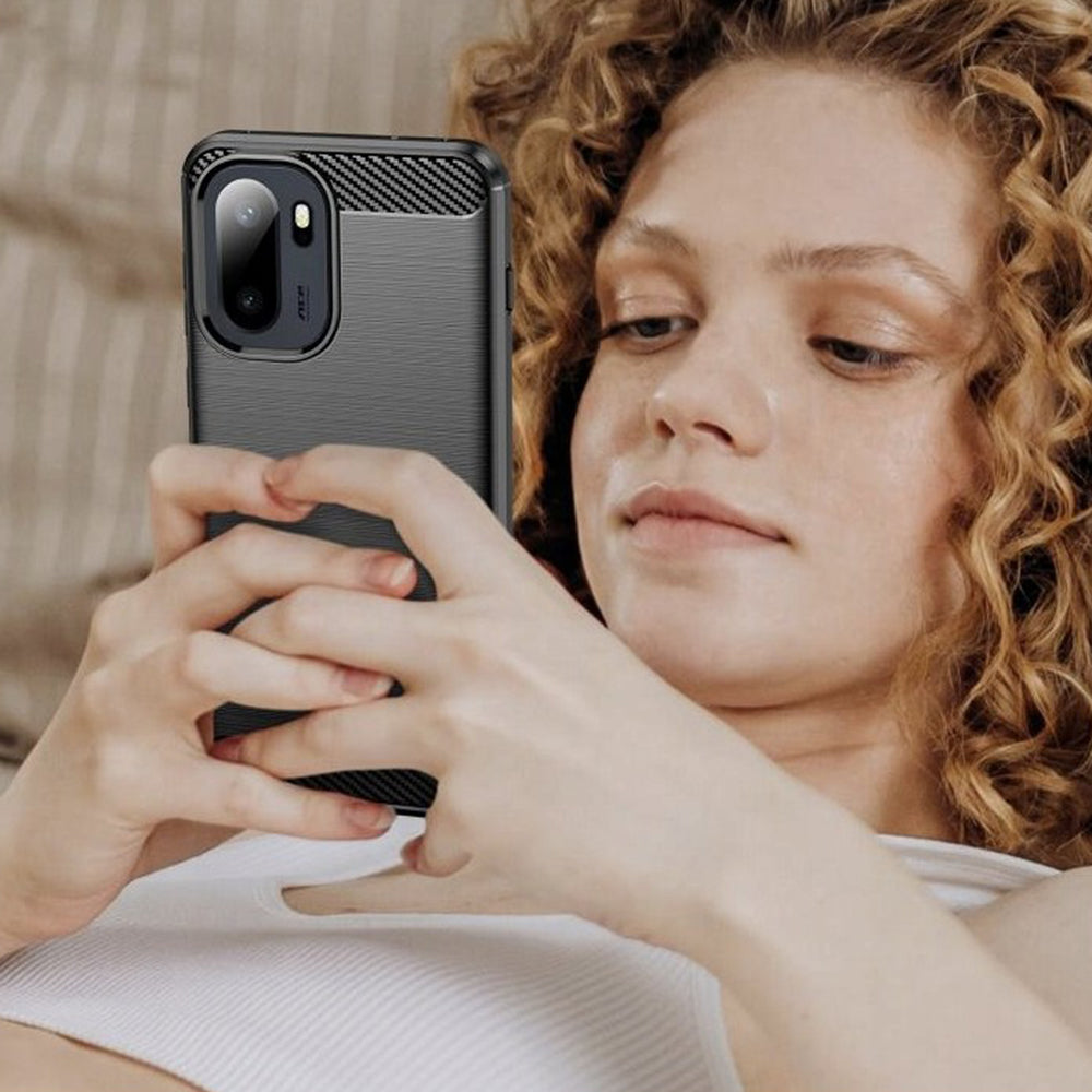 Suojakotelo OnePlus 15R:lle, Techsuit, Carbon, Musta