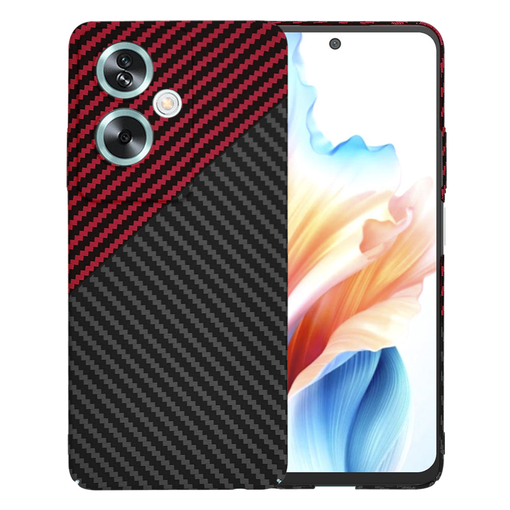 Kuori OnePlus Nord N30 SE / Oppo A79:lle, Techsuit, Carbonite FiberShell, Musta Punainen