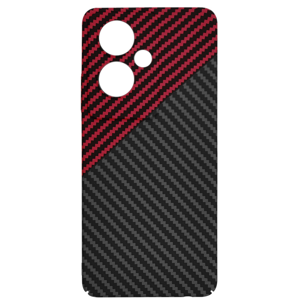 Kuori OnePlus Nord N30 SE / Oppo A79:lle, Techsuit, Carbonite FiberShell, Musta Punainen