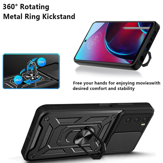 Kuori Oppo A16s / A54s / A16:lle, Techsuit, CamShield, Musta