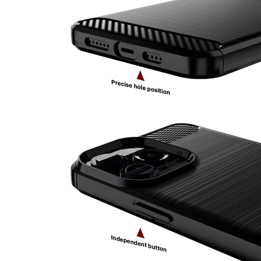 Suojakotelo Oppo A6 4G:lle, Techsuit, Hiilikuitu, Musta