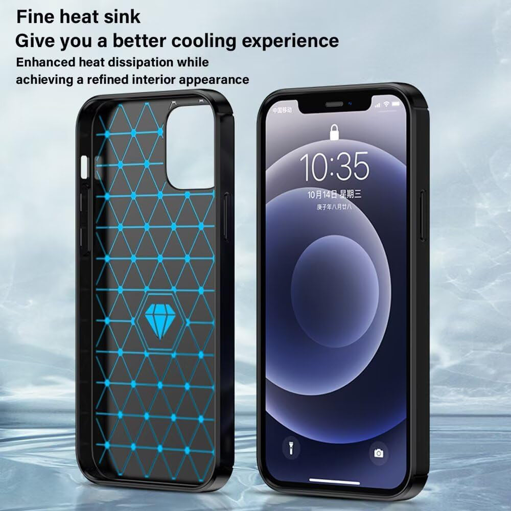 Suojakotelo Oppo A6 4G:lle, Techsuit, Hiilikuitu, Musta