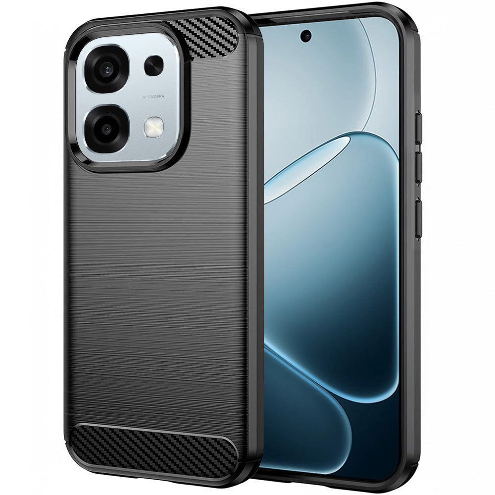 Suojakotelo Oppo A6 Pro 5G / A6 Pro 4G, Techsuit, Hiili, Musta
