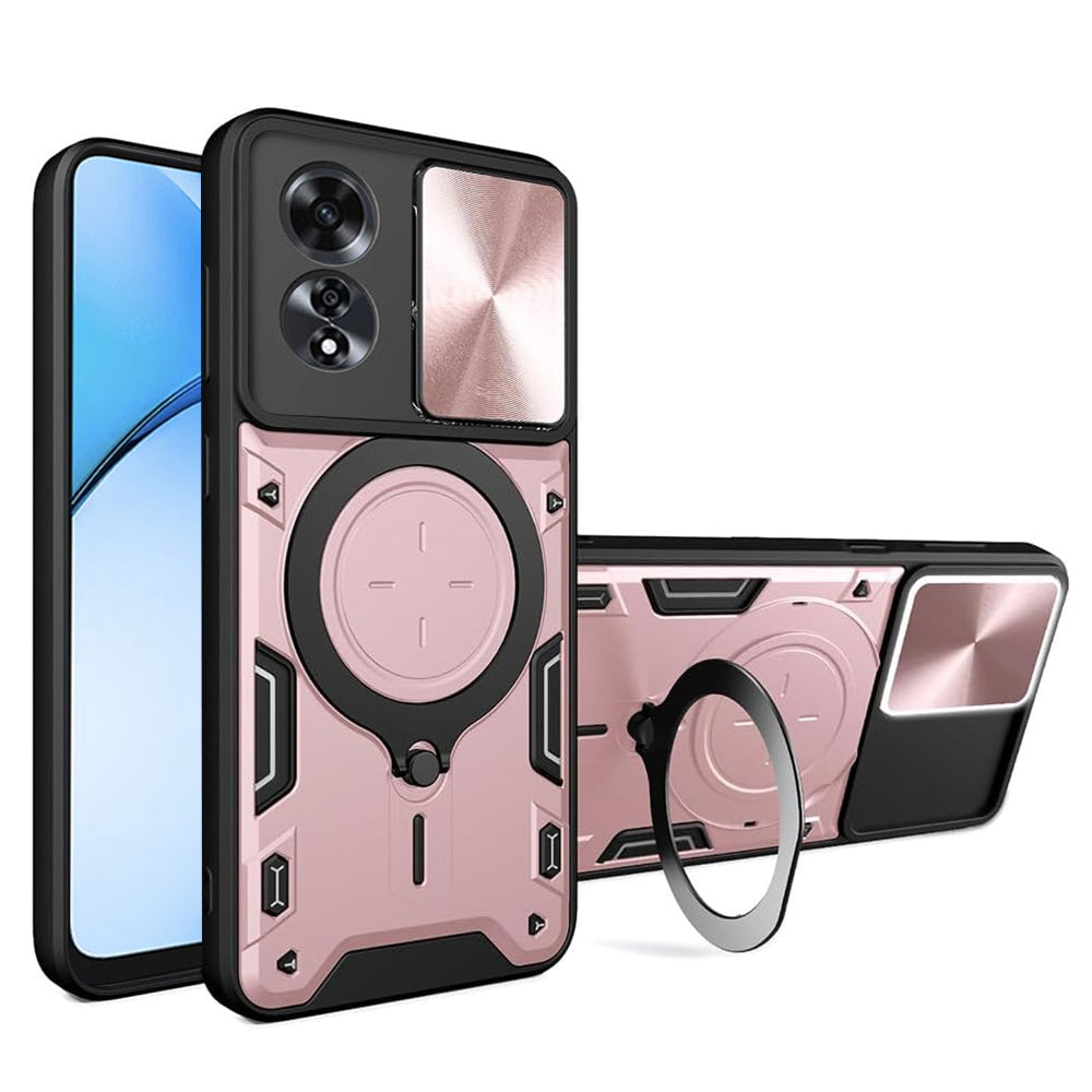 Kuori Oppo A60:lle, Techsuit, CamGuard Pro, Vaaleanpunakultainen