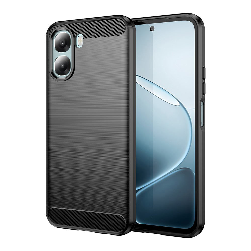 Suojakotelo Oppo A6x 4G / A6x, Techsuit, Carbon, Musta