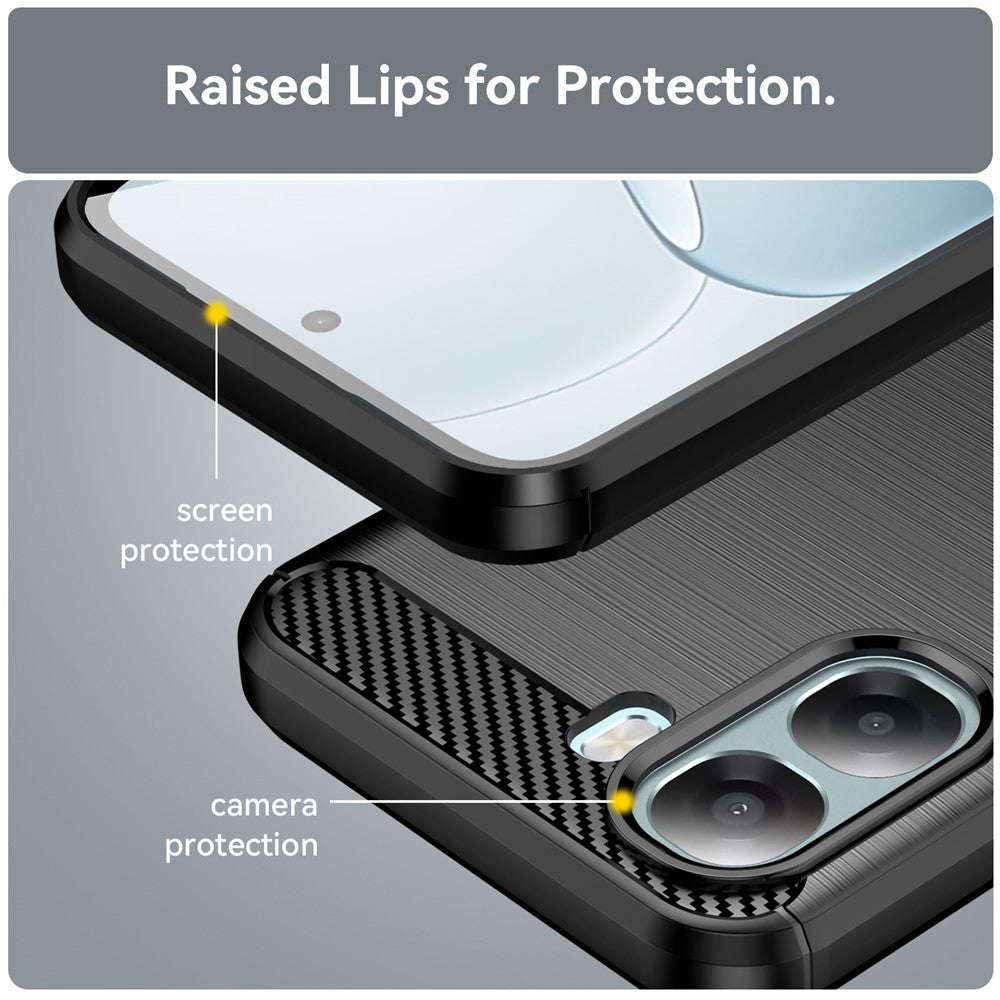 Suojakotelo Oppo A6x 4G / A6x, Techsuit, Carbon, Musta