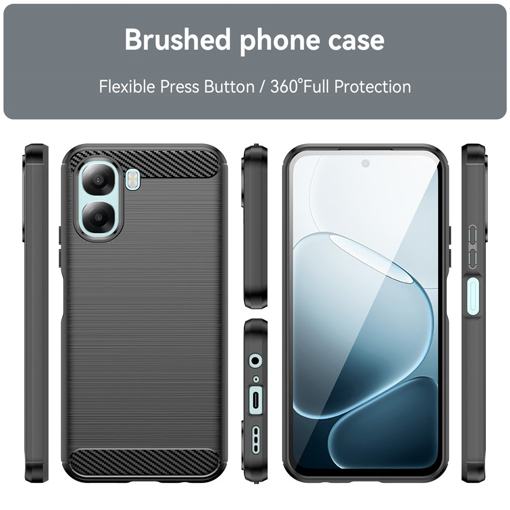 Suojakotelo Oppo A6x 4G / A6x, Techsuit, Carbon, Musta