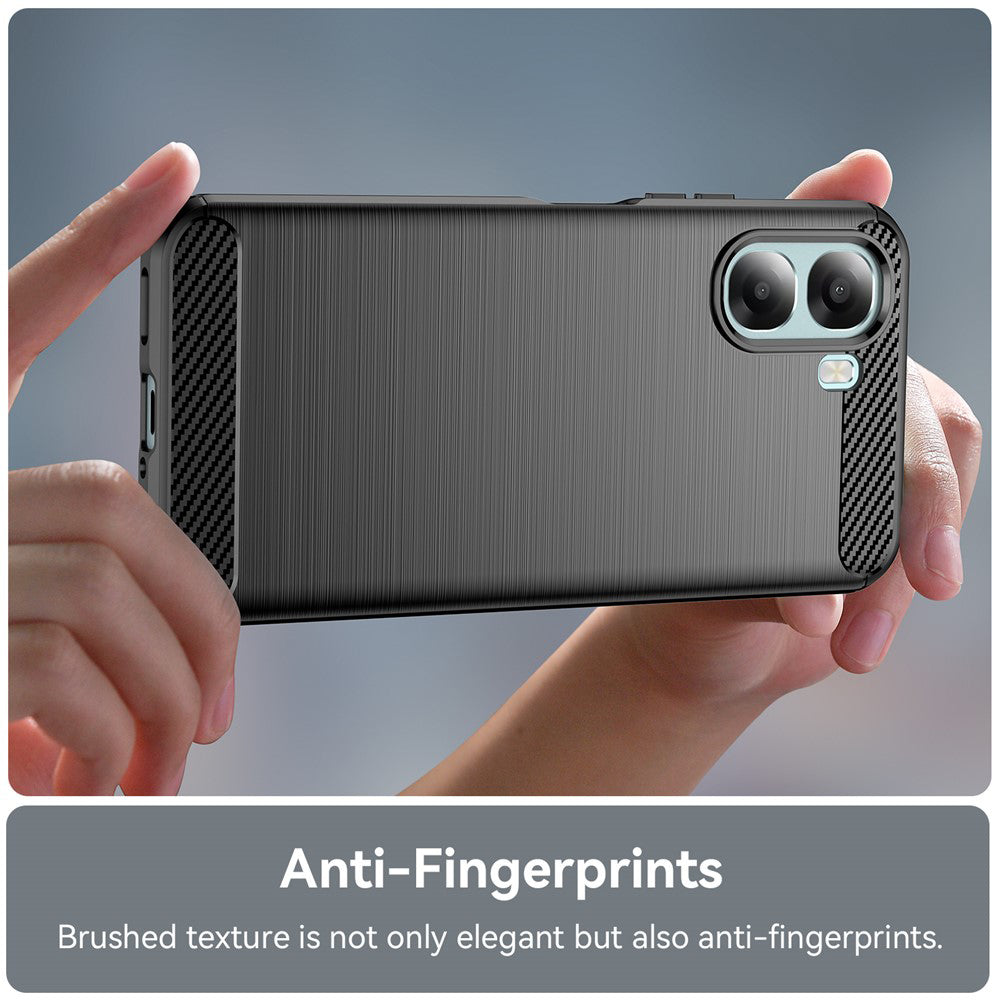 Suojakotelo Oppo A6x 4G / A6x, Techsuit, Carbon, Musta