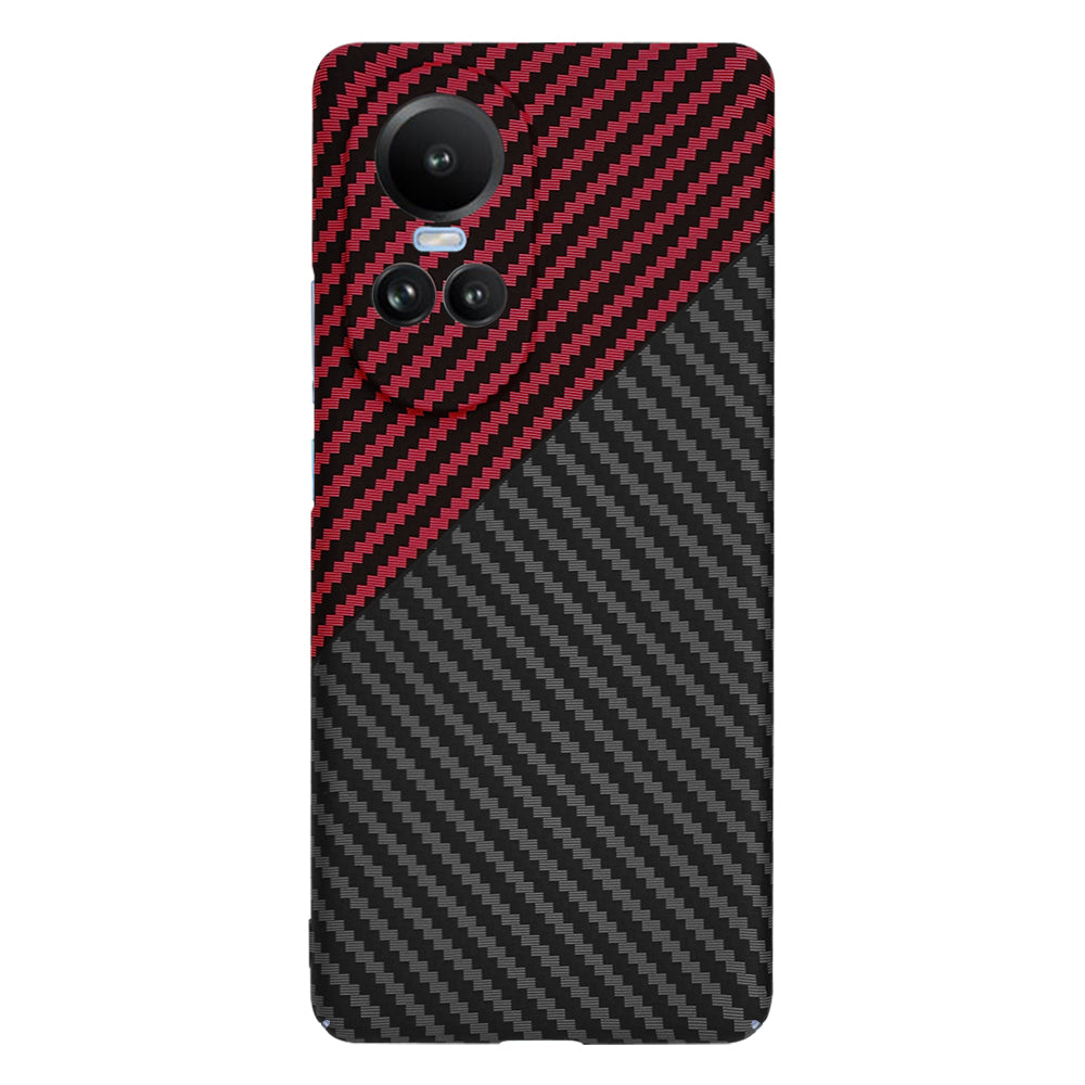 Kuori Oppo Reno10 / Reno10 Pro -puhelimelle, Techsuit, Carbonite FiberShell, Musta Punainen