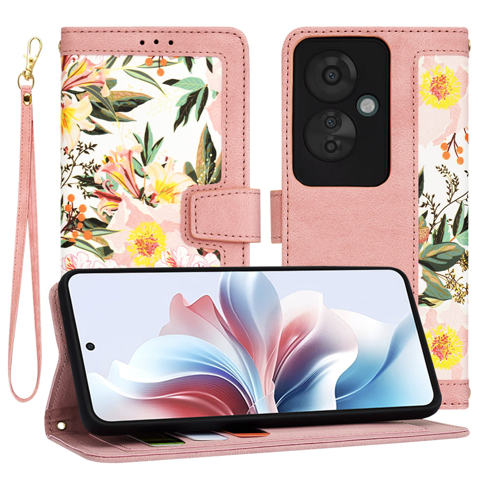 Kuori Oppo Reno11 F:lle, Techsuit, FlipCraft, Vaaleanpunainen