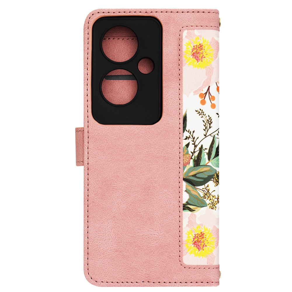 Kuori Oppo Reno11 F:lle, Techsuit, FlipCraft, Vaaleanpunainen
