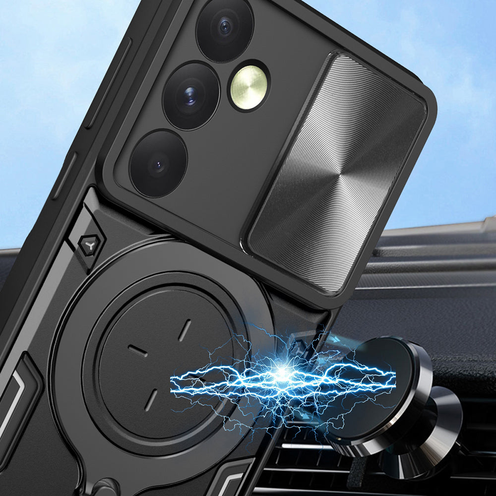 Kuori Oppo Reno12:lle, Techsuit, CamGuard Pro, Vaaleanpunakultainen