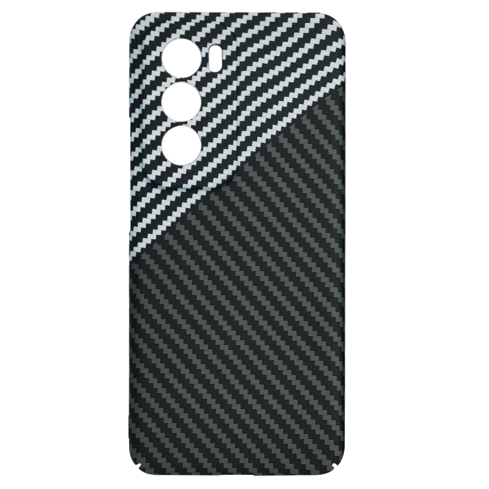 Kuori Oppo Reno12:lle, Techsuit, Carbonite FiberShell, Musta Harmaa