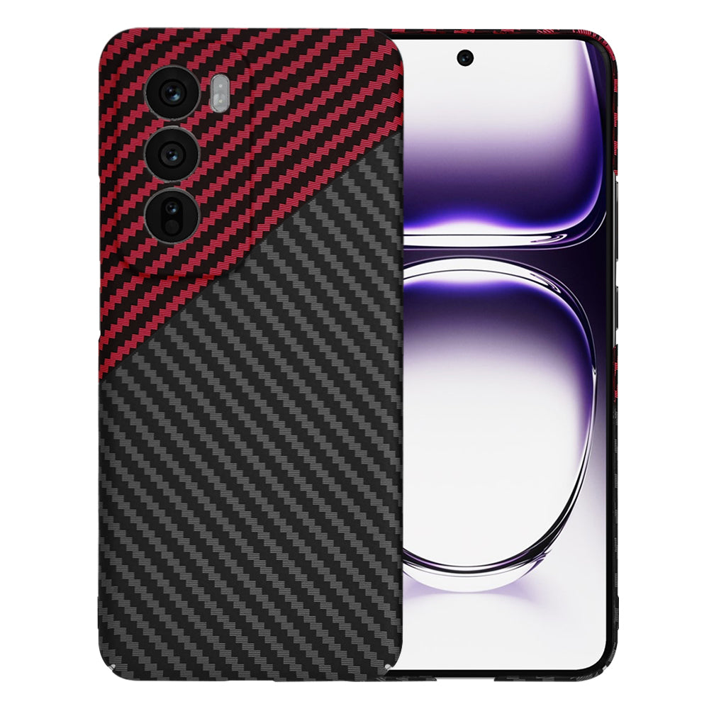 Kuori Oppo Reno12:lle, Techsuit, Carbonite FiberShell, Musta Punainen