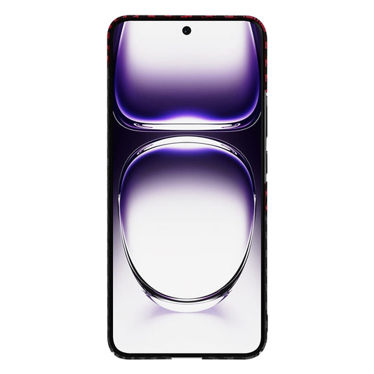 Kuori Oppo Reno12:lle, Techsuit, Carbonite FiberShell, Musta Punainen