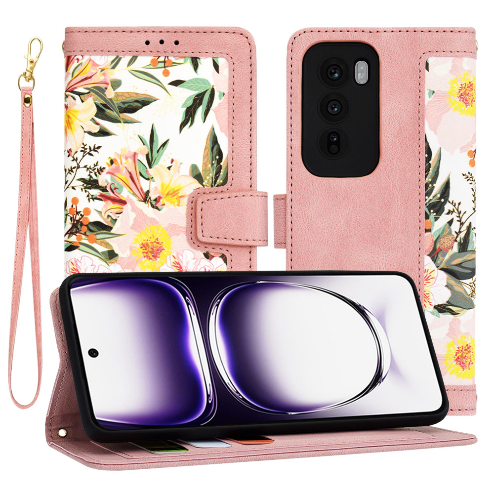 Kuori Oppo Reno12:lle, Techsuit, FlipCraft, Vaaleanpunainen