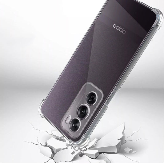 Kuori Oppo Reno12:lle, Techsuit, Iskunkestävä Kirkas, Läpinäkyvä