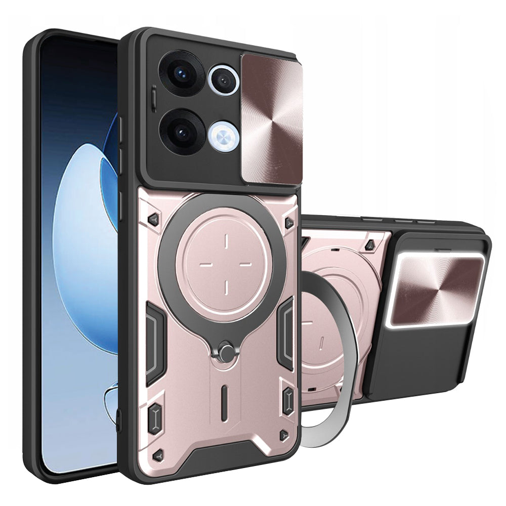 Kuori Oppo Reno13:lle, Techsuit, CamGuard Pro, Vaaleanpunakultainen