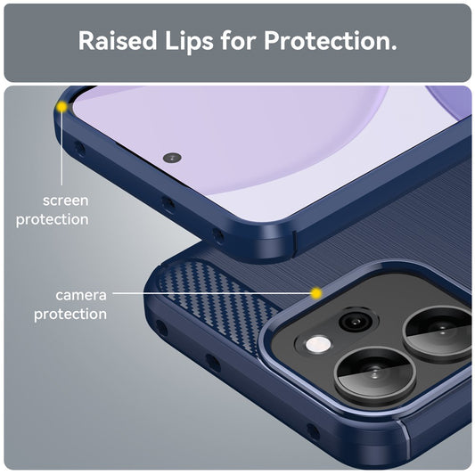 Kuori Oppo Reno14 FS 5G / Reno14 F:lle, Techsuit, Hiili, Sininen