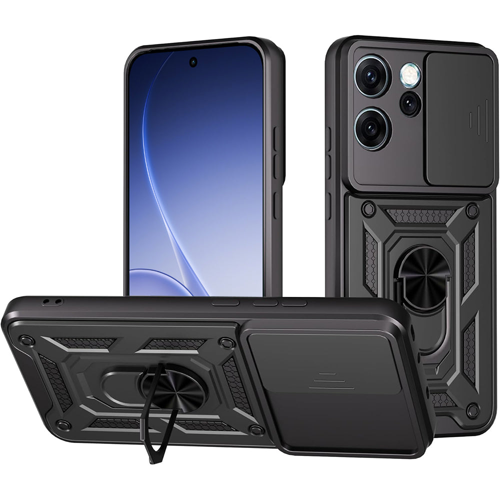 Kotelo Oppo Reno15 Prolle, Techsuit, CamShield, Musta