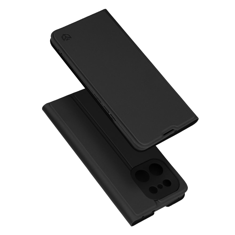 Suojakotelo Realme 16 Pro+ -puhelimelle, Techsuit, Magskin Book, Musta