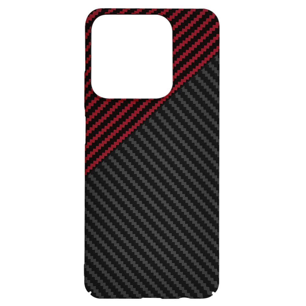 Kuori Realme C63 / C61:lle, Techsuit, Carbonite FiberShell, Musta Punainen