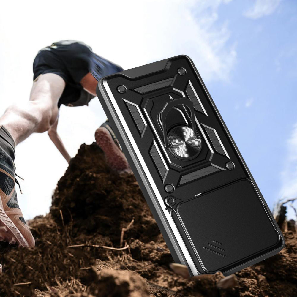 Kotelo Realme Note 70T:lle, Techsuit, CamShield, Musta