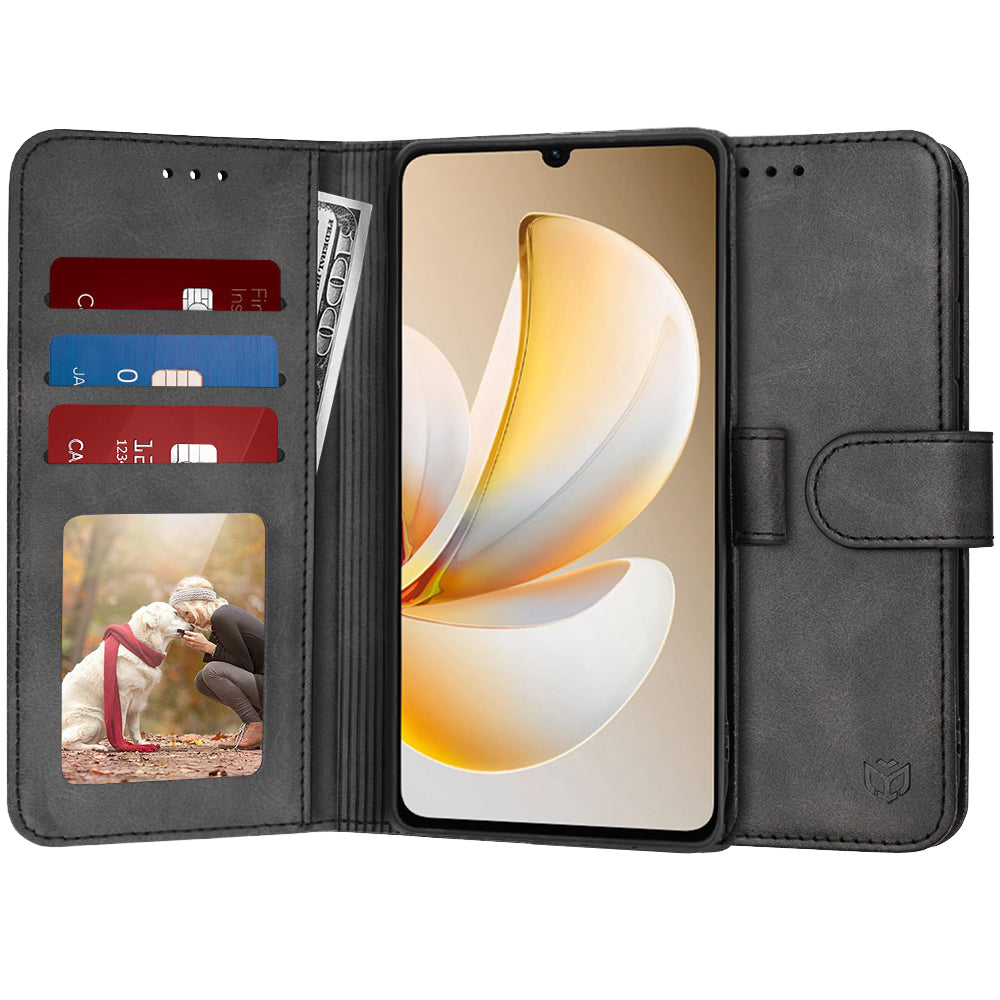 Kotelo Realme Note 70T:lle, Techsuit, Diary Book, Musta