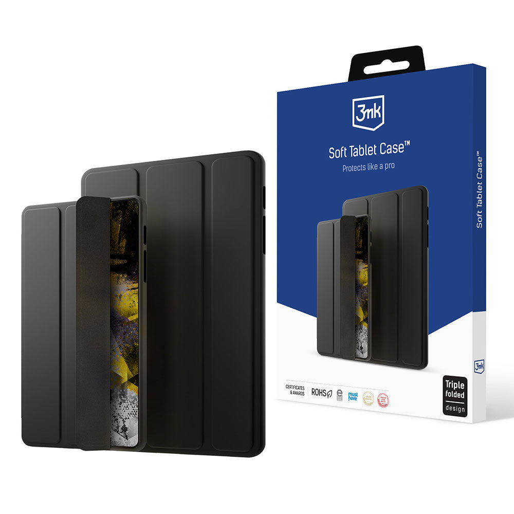 Kotelo Samsung Galaxy Tab A9+:lle, 3MK, Soft Tablet, Musta
