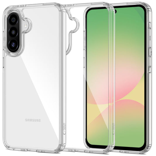 Suojakotelo Samsung Galaxy A56 A566:lle, Tech-Protect, Flexair Hybrid, Läpinäkyvä