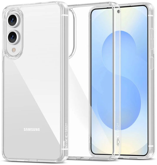 Suojakotelo Samsung Galaxy S25 Edge S937:lle, Tech-Protect, Flexair Hybrid, Läpinäkyvä