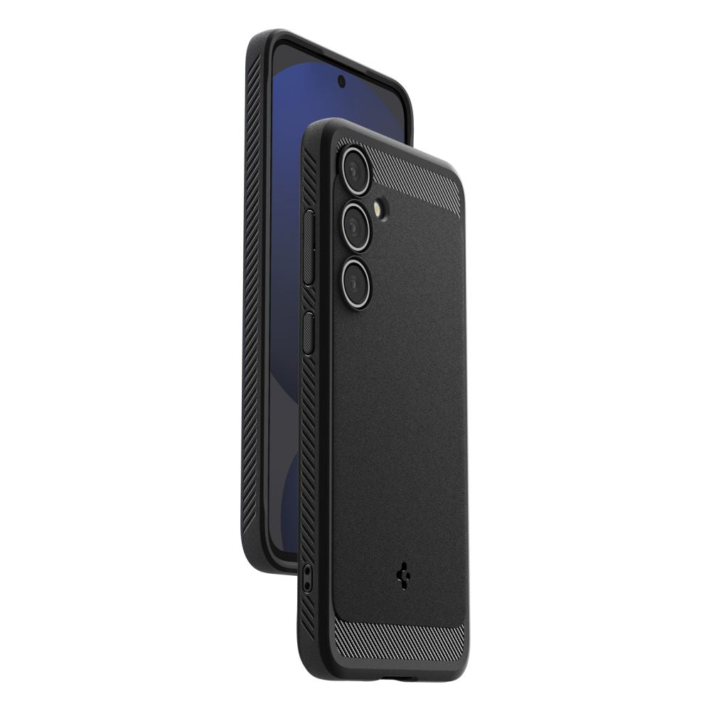 Suojakotelo Samsung Galaxy S24 FE S721:lle, Spigen, Rugged Armor, Musta ACS08578