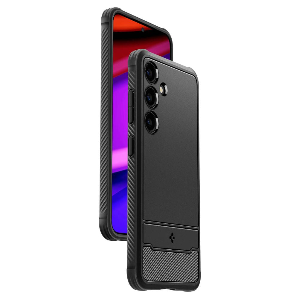 Kotelo Samsung Galaxy S24 S921, Spigen, Rugged Armour, musta ACS07346