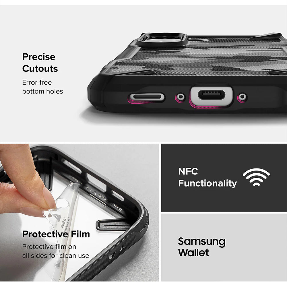 Suojakotelo Samsung Galaxy A56 A566 / A36 A366, Ringke, Fusion X Camo, Musta