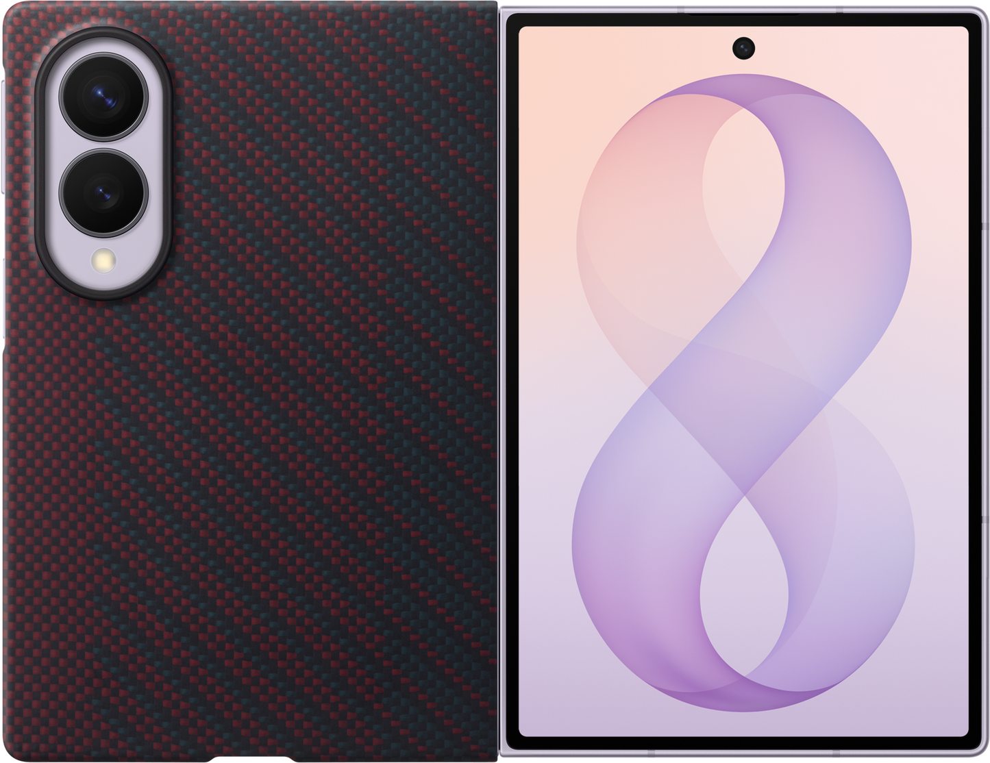Kuori Samsung Galaxy Z Fold8 F971:lle, Carbon Magnet Case, Punainen EF-KF971SREGWW