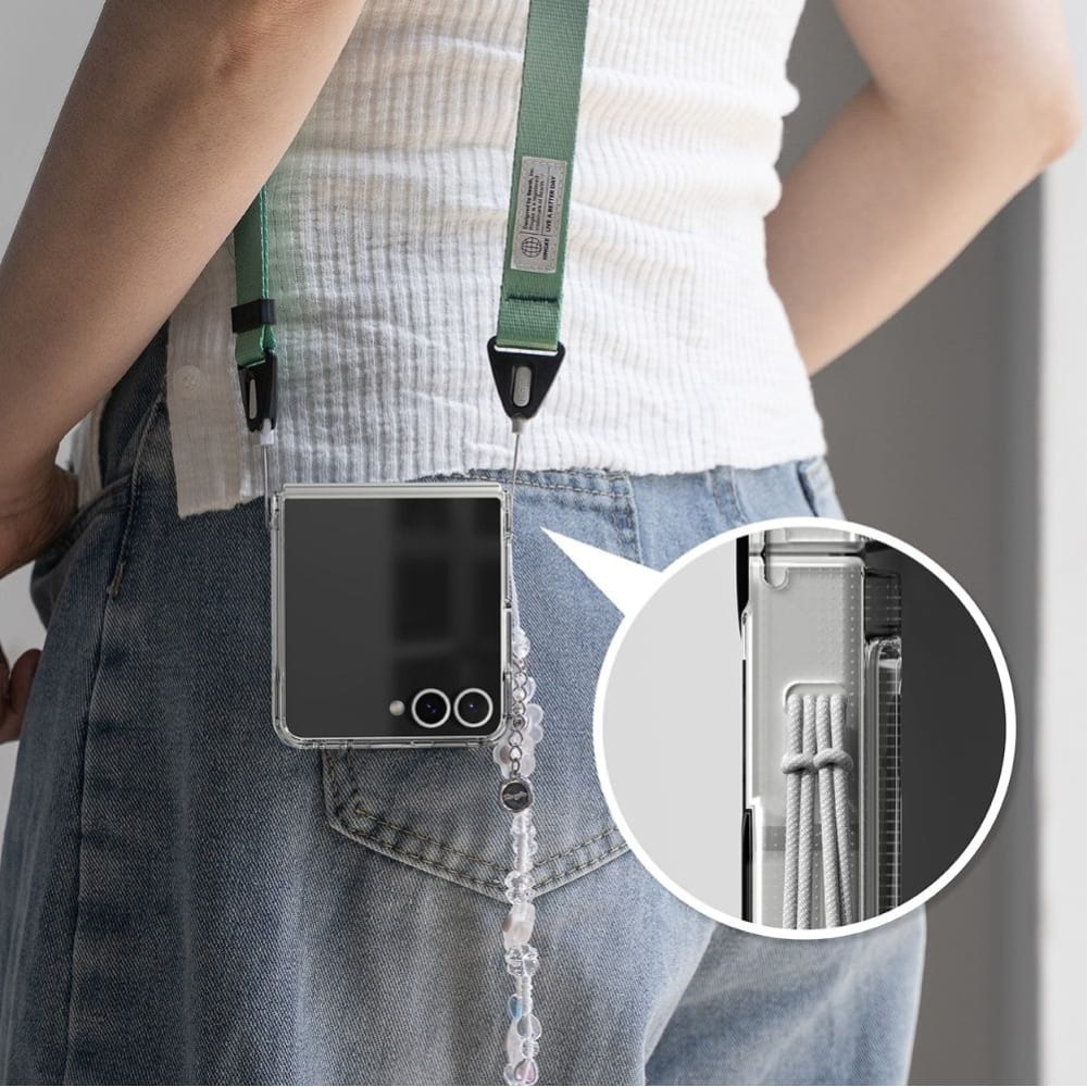 Suojakotelo Samsung Galaxy Z Flip7 F766:lle, Ringke, Fusion, Läpinäkyvä