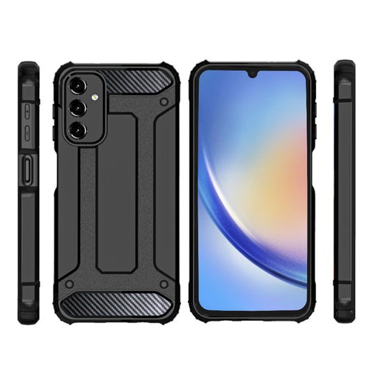 Kuori Samsung Galaxy A05s A057:lle, Techsuit, Hybrid Armor, Musta