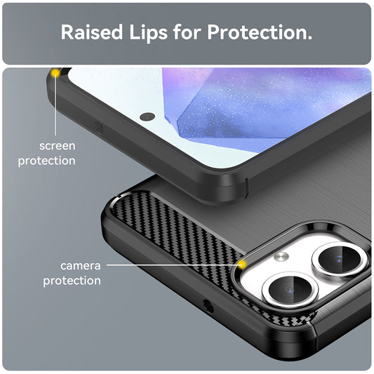 Kuori Samsung Galaxy A06 A065:lle, Techsuit, Hiili, Musta