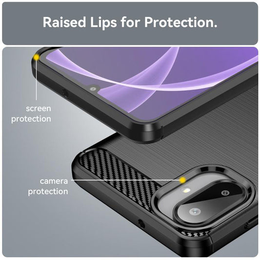 Kuori Samsung Galaxy A07 4G A075:lle, Techsuit, Hiili, Musta