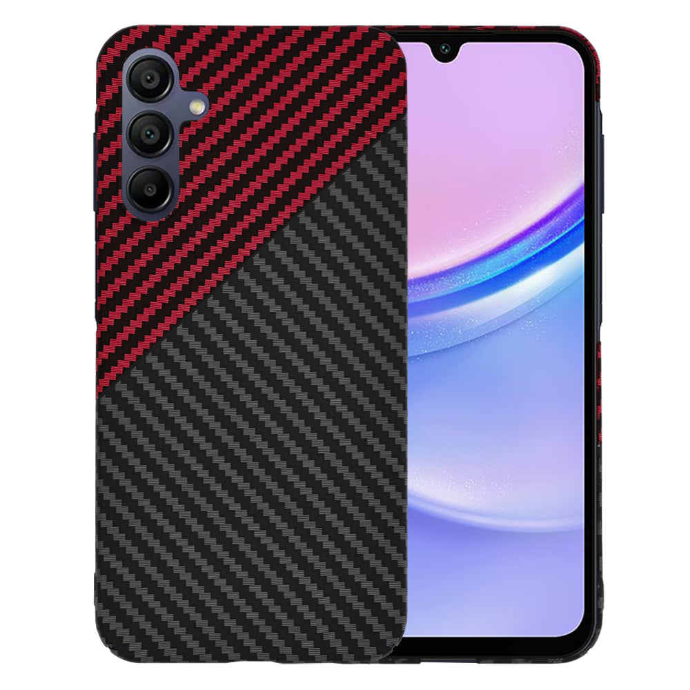 Kuori Samsung Galaxy A15 5G A156 / A15 A155, Techsuit, Carbonite FiberShell, Musta Punainen