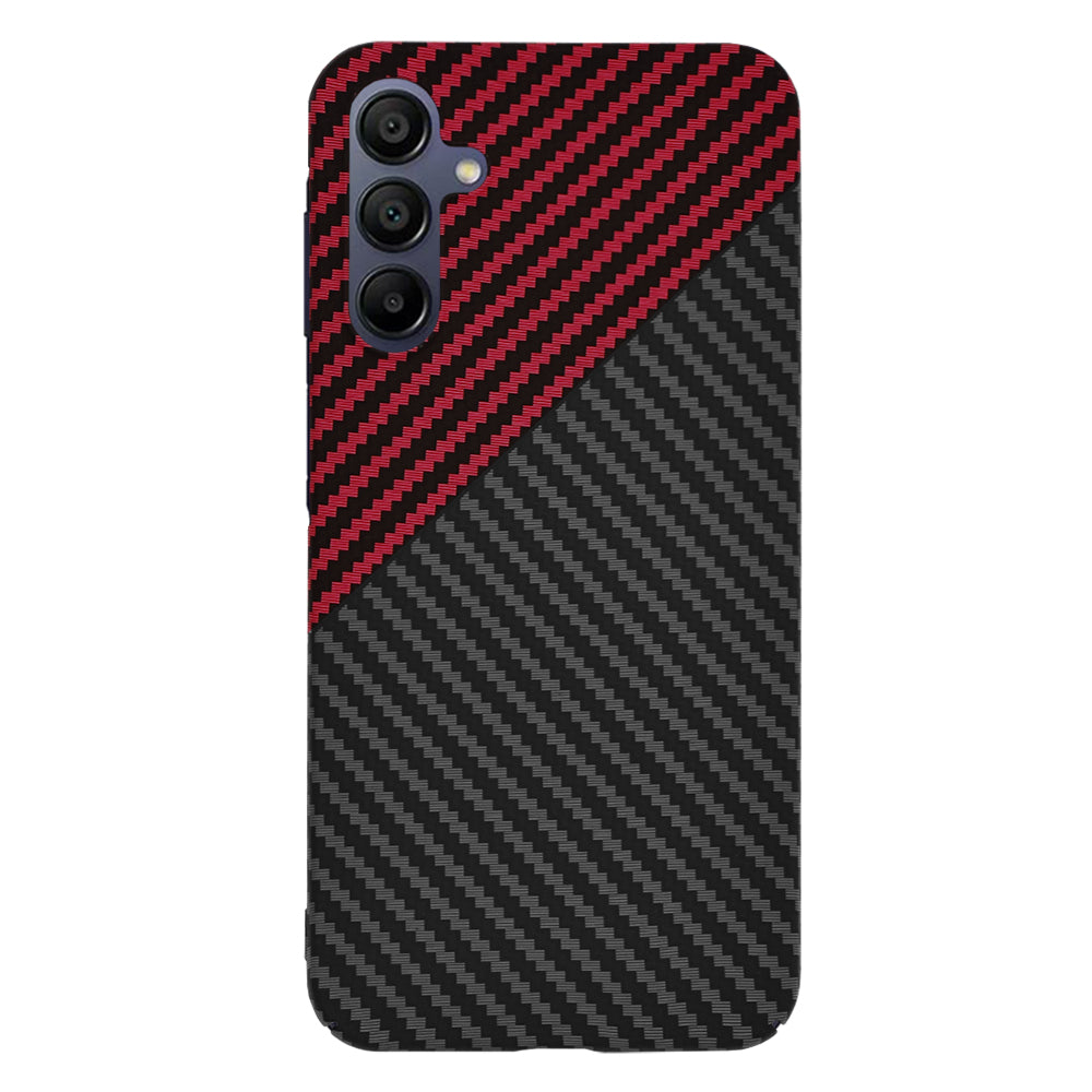 Kuori Samsung Galaxy A15 5G A156 / A15 A155, Techsuit, Carbonite FiberShell, Musta Punainen